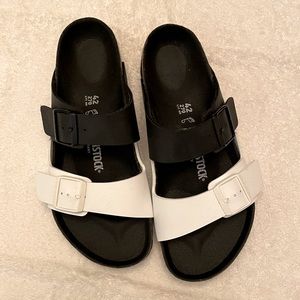 Birkenstock limited edition black and white Arizona sandal.